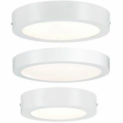 Paulmann Weiße LED Deckenleuchte rund, LED Panel mit gleichmäßigem warmweißen , sehr hellem Licht, D=17cm o. 22,5cm o. 30cm