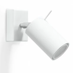 LHG Lights Wandstrahler rund, schwenkbar weiß oder schwarz , inkl. Leuchtmittel GU10 LED 5W warmweiß, Wandleuchte Spot