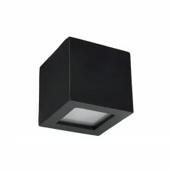 Sollux würfelförmige UP- and Downlight E27 Wandleuchte aus Glas und Keramik Wandlampe schwarz 14 x 14 cm -Wandleuchten Verkaufsladen wrfelfrmige upand downlight e27 0872 1 sollux sl0872