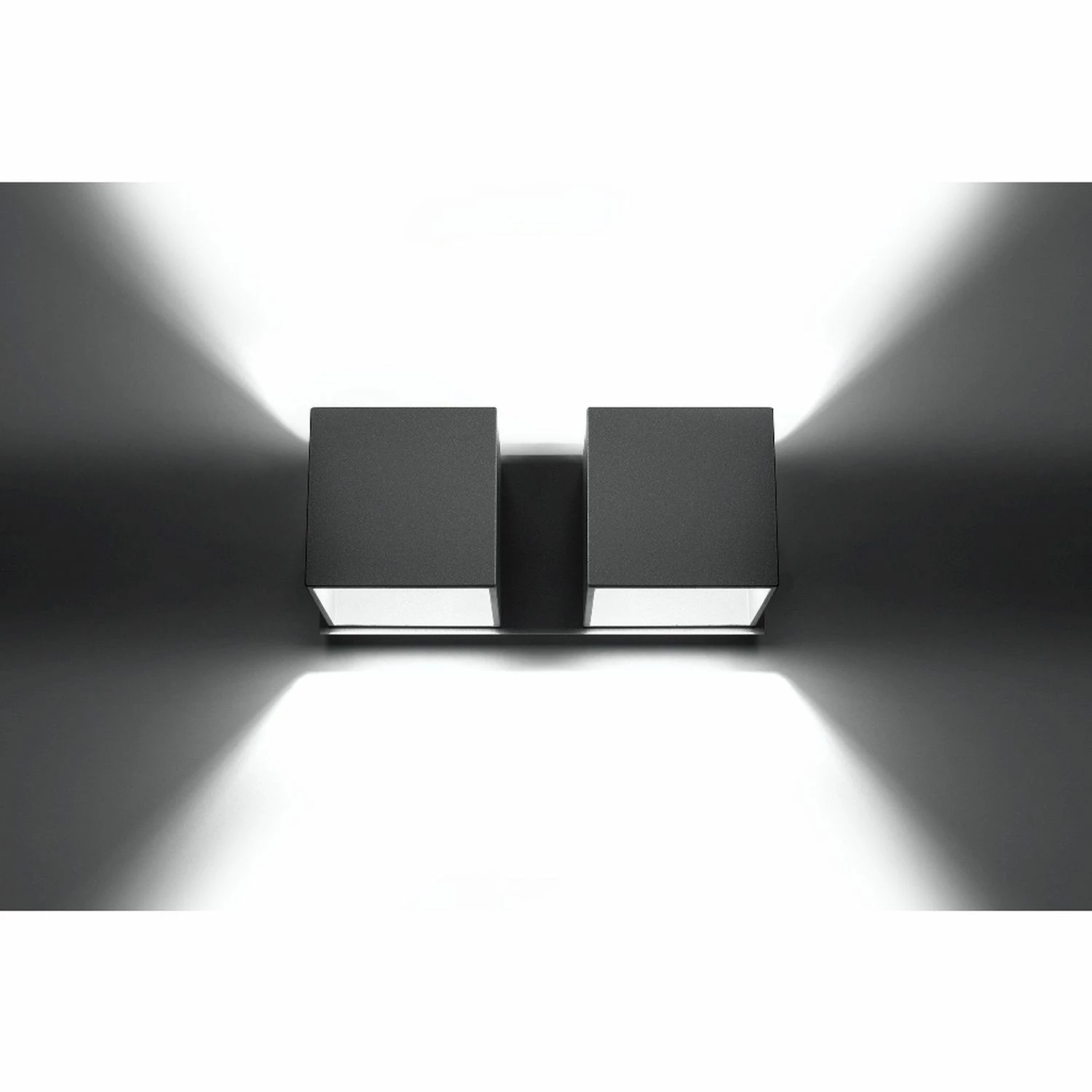 Sollux würfelförmige Up- and Downlight Wandleuchte 2-flammige Wandlampe grau 26 x 12 x 12 cm 1 Sollux würfelförmige Up- and Downlight Wandleuchte 2-flammige Wandlampe grau 26 x 12 x 12 cm