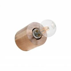Sollux zylindrische skandinavische E27 Wandleuchte aus Holz Glühbirnen Wandlampe ideal für Filament-Leuchtmittel 10 cm -Wandleuchten Verkaufsladen zylindrische skandinavische e27 wandleuchte 0673 1 sollux sl0673
