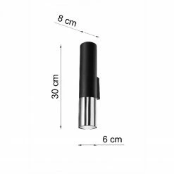 Sollux zylindrische Up- and Downlight Wandleuchte aus Stahl 2-flammige Wandlampe 6 x 8 x 29 cm in 3 Ausführungen -Wandleuchten Verkaufsladen zylindrische upand downlight wandleuchte 0938 10 sollux sl0938